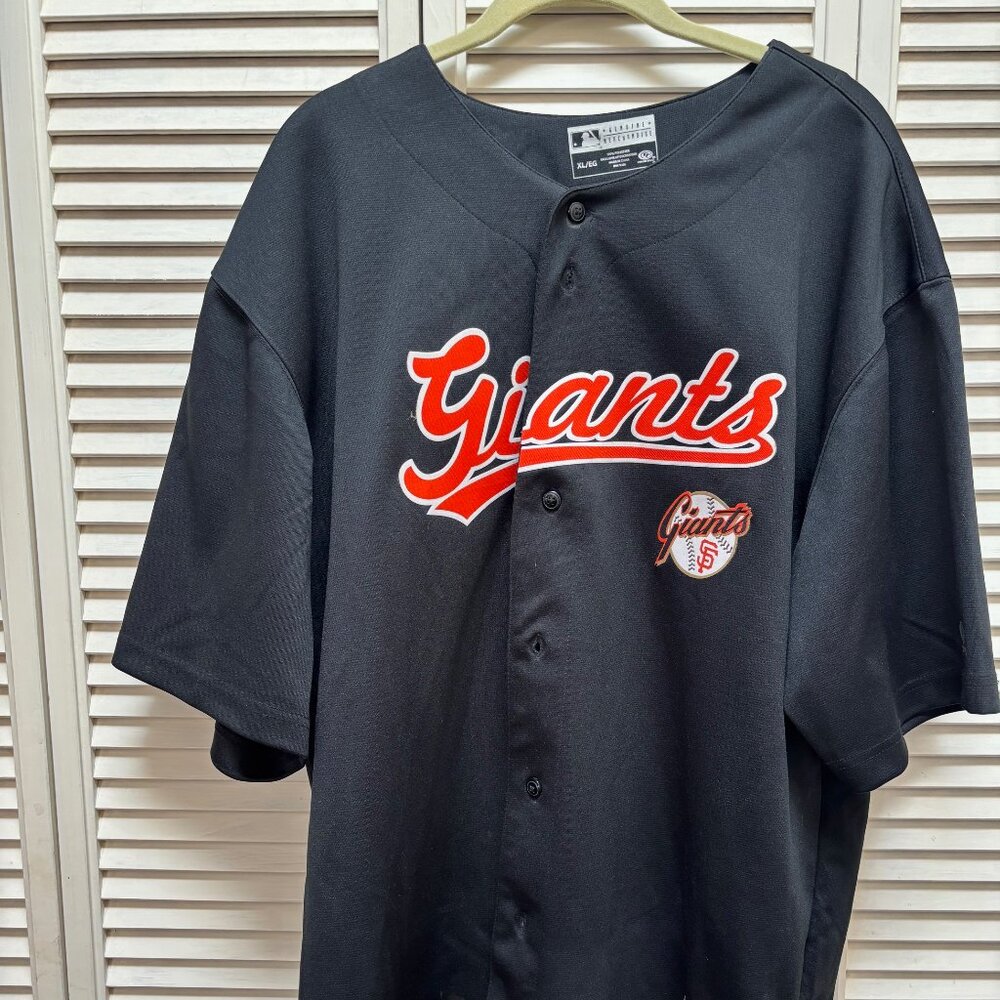 NWOT SF Giants baseball jersey size XL black/orange